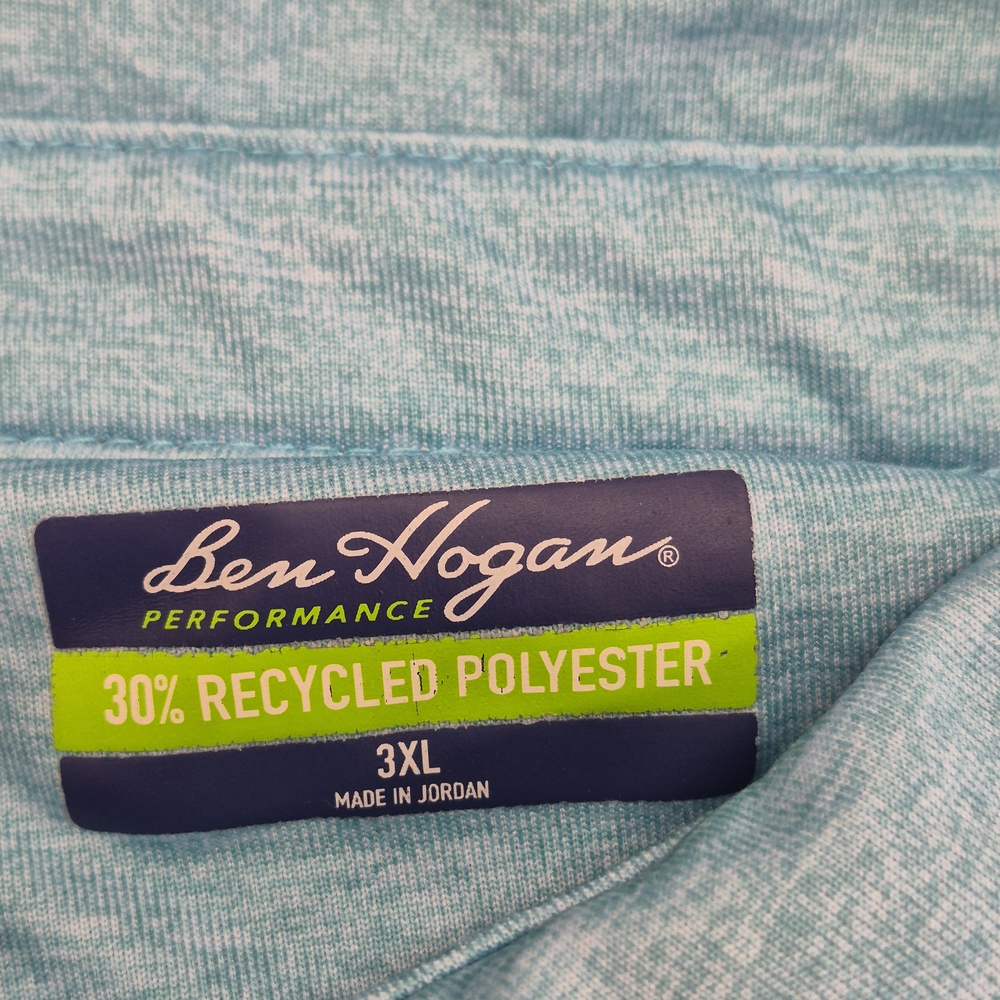 Ben Hogan Performance Polo Shirt Mens 3XL Burgundy & Blue Golf Stretch 2pcs - Picture 3 of 11